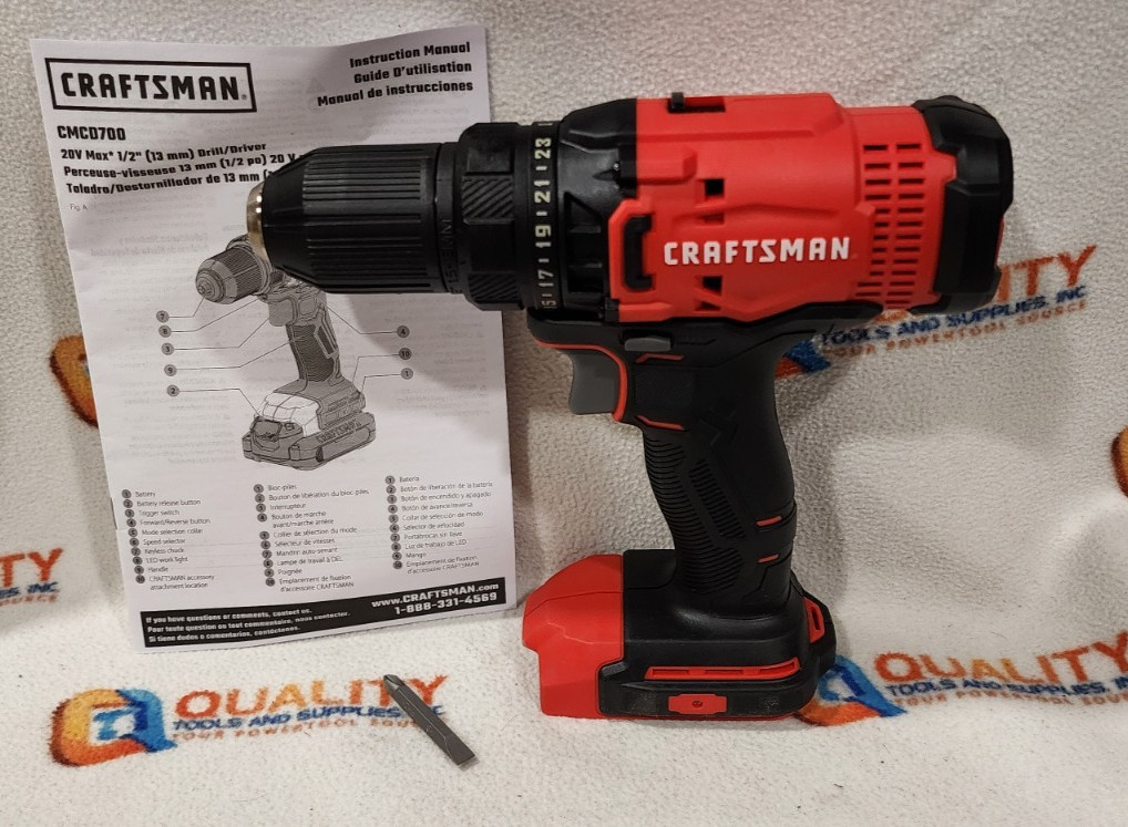 New Craftsman CMCD700 20V Max Li-Ion 1/2" Drill/Driver - Bare Tool