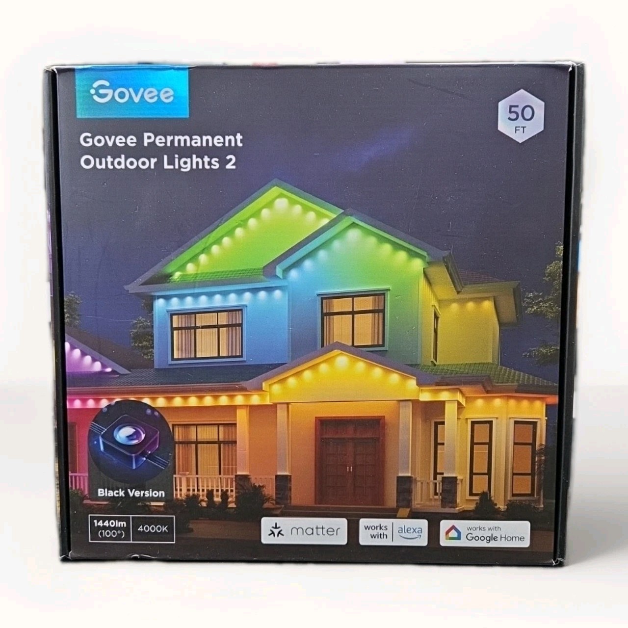 Govee Permanent Outdoor Lights 2 50ft RGBIC (Black) H705D111