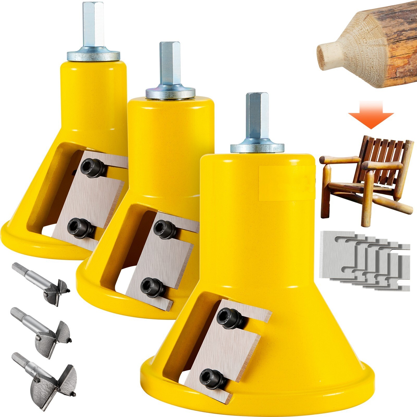 Tenon Cutter Log Furniture Kit 1" & 1.5"& 2" with Straight Blade Home DIY Kit