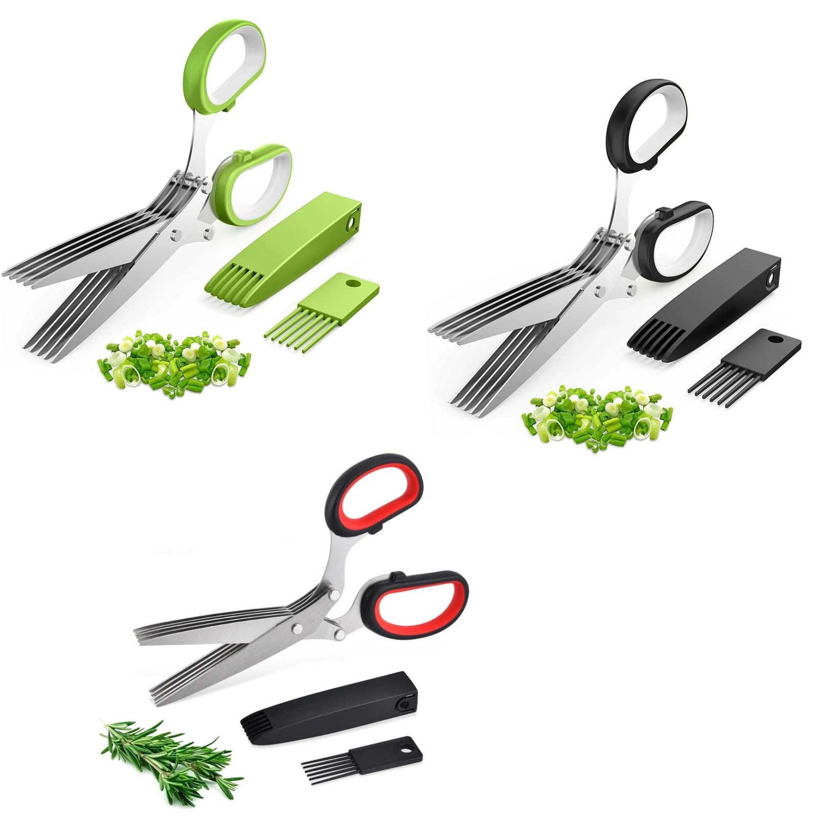 Multifunctional layer Kitchen Scissors for Cutting Onions Vegetables 3 styles