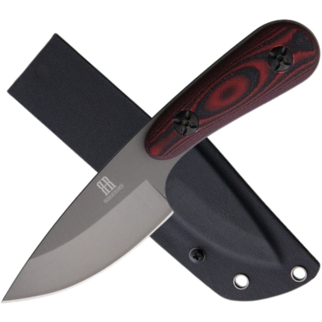 Rough Rider Fixed Blade Red and Black G10 Knife