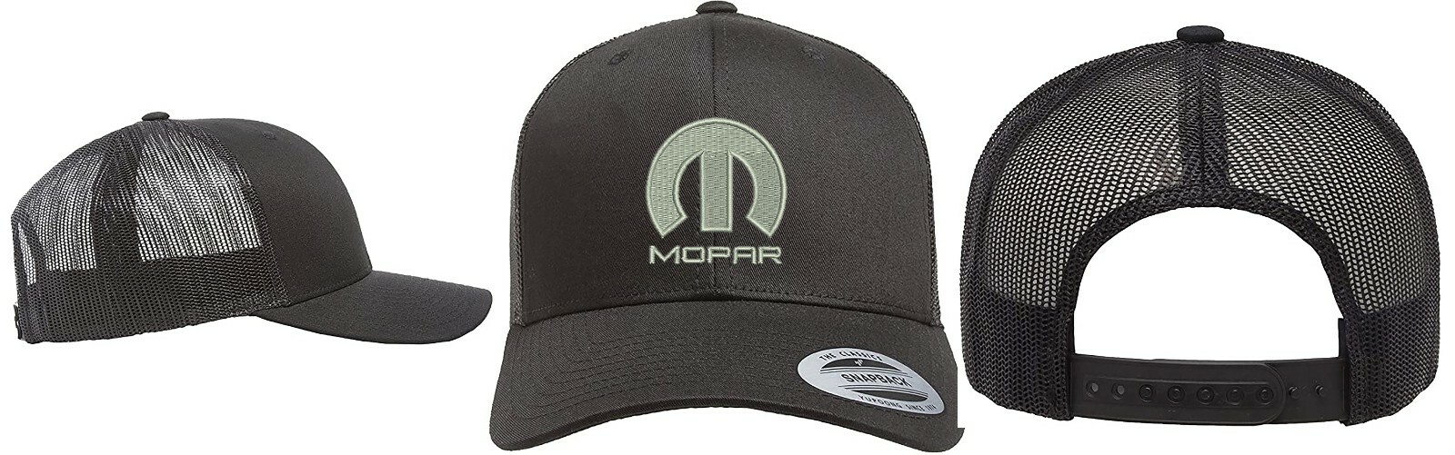 Yupoong Snapback Trucker Structured Embroidered Hat Mopar Motor Car Sport Racing