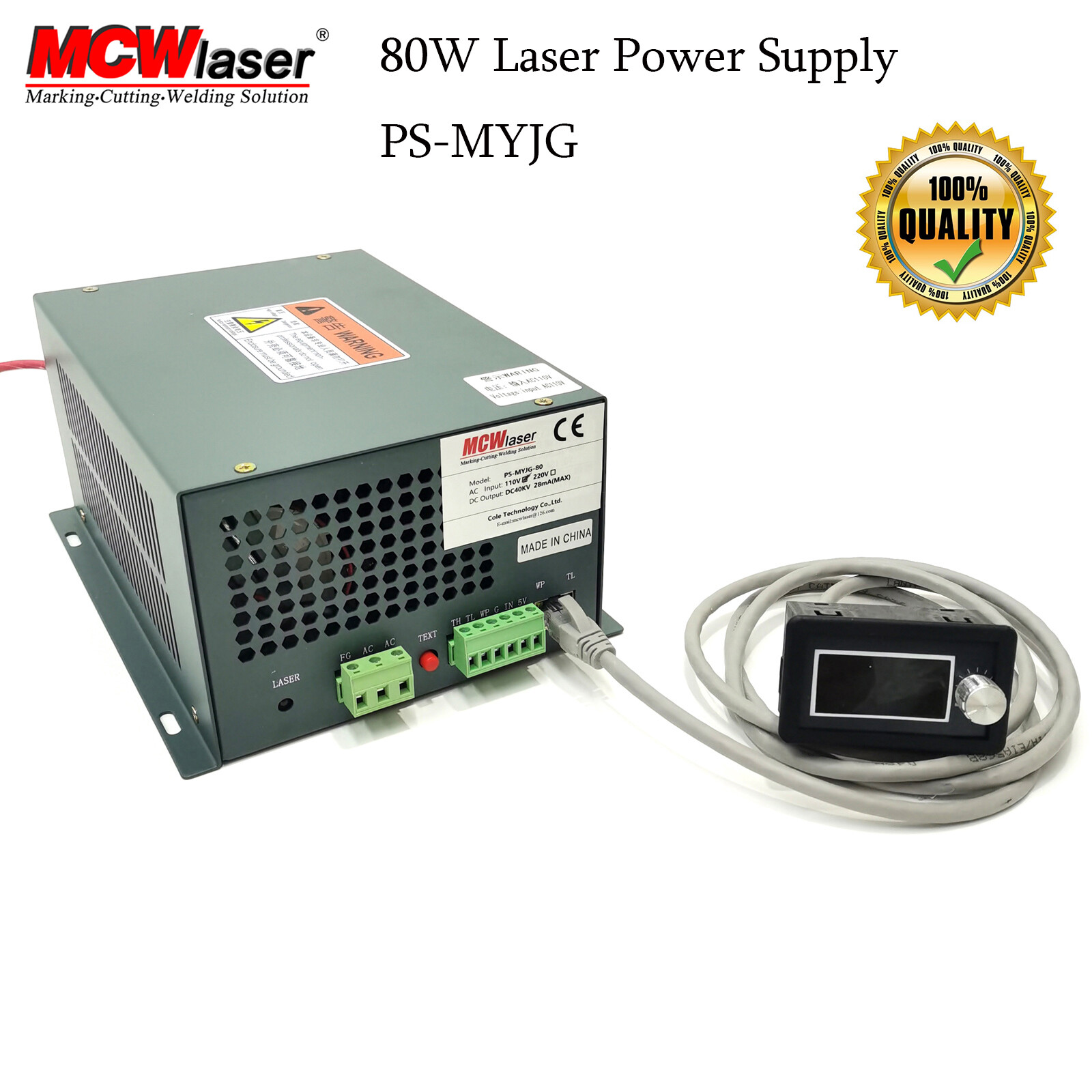 C02 Laser Power Supply MYJG80W for 50W 80WCO2 L aser Engraver & L aser Tube