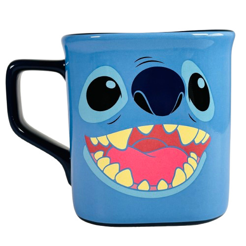 Disney Store Lilo and Stitch Cube Shaped Large Blue Mug