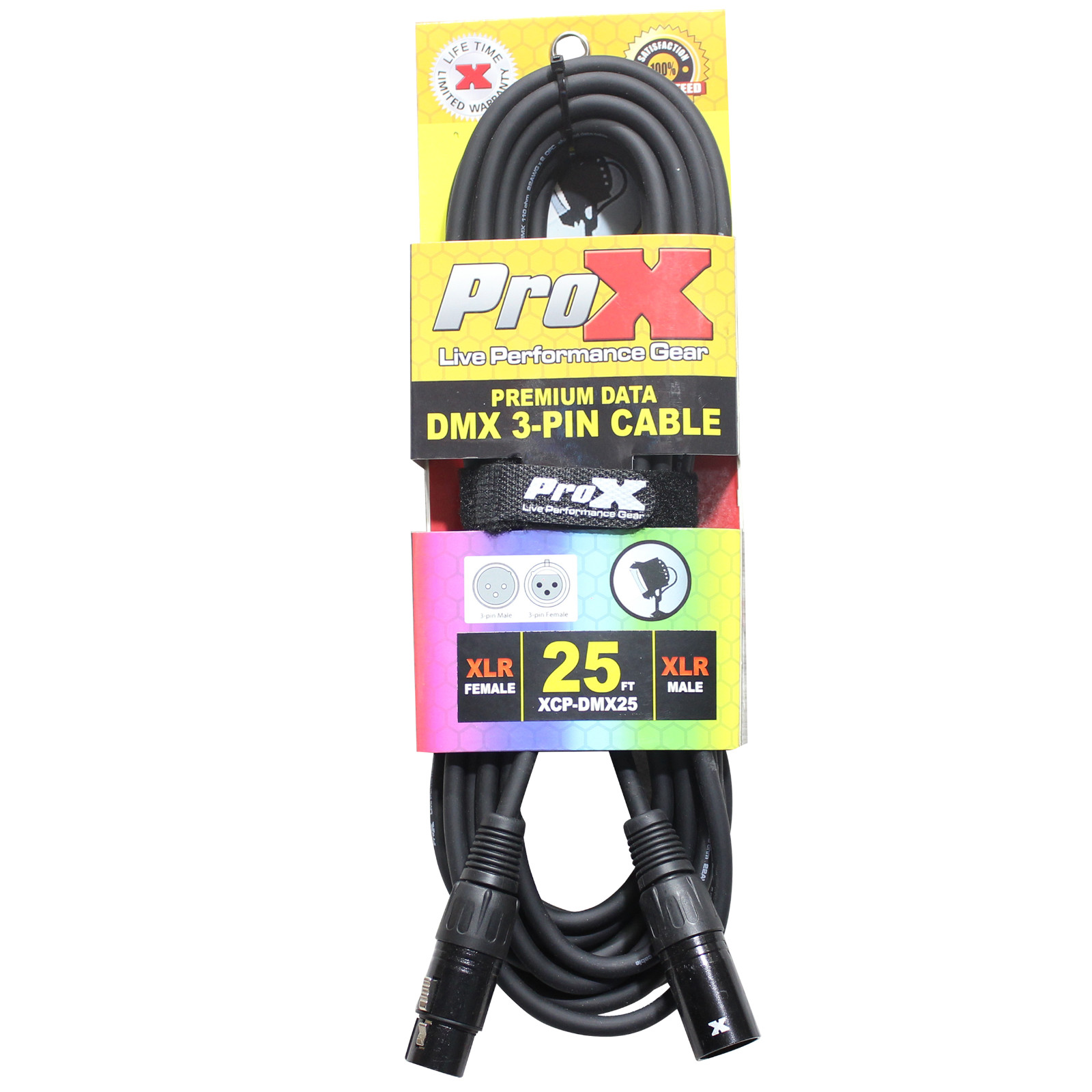 20 Prox DMX Cables 3 Pin 25 FT Premium Shielded DJ Stage Lighting Cable