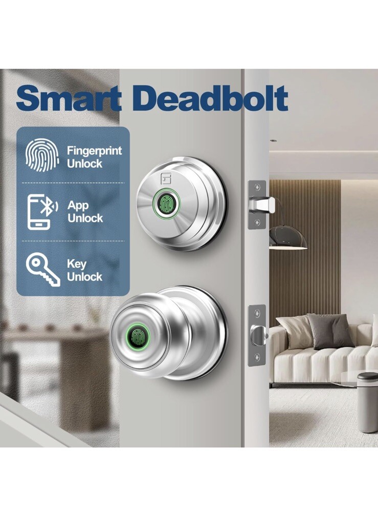 SCHLOB GEEK SMART DEADBOLT FINGERPRINT ACCESS & APP. CONTROL RD02 KEYLESS ENTRY