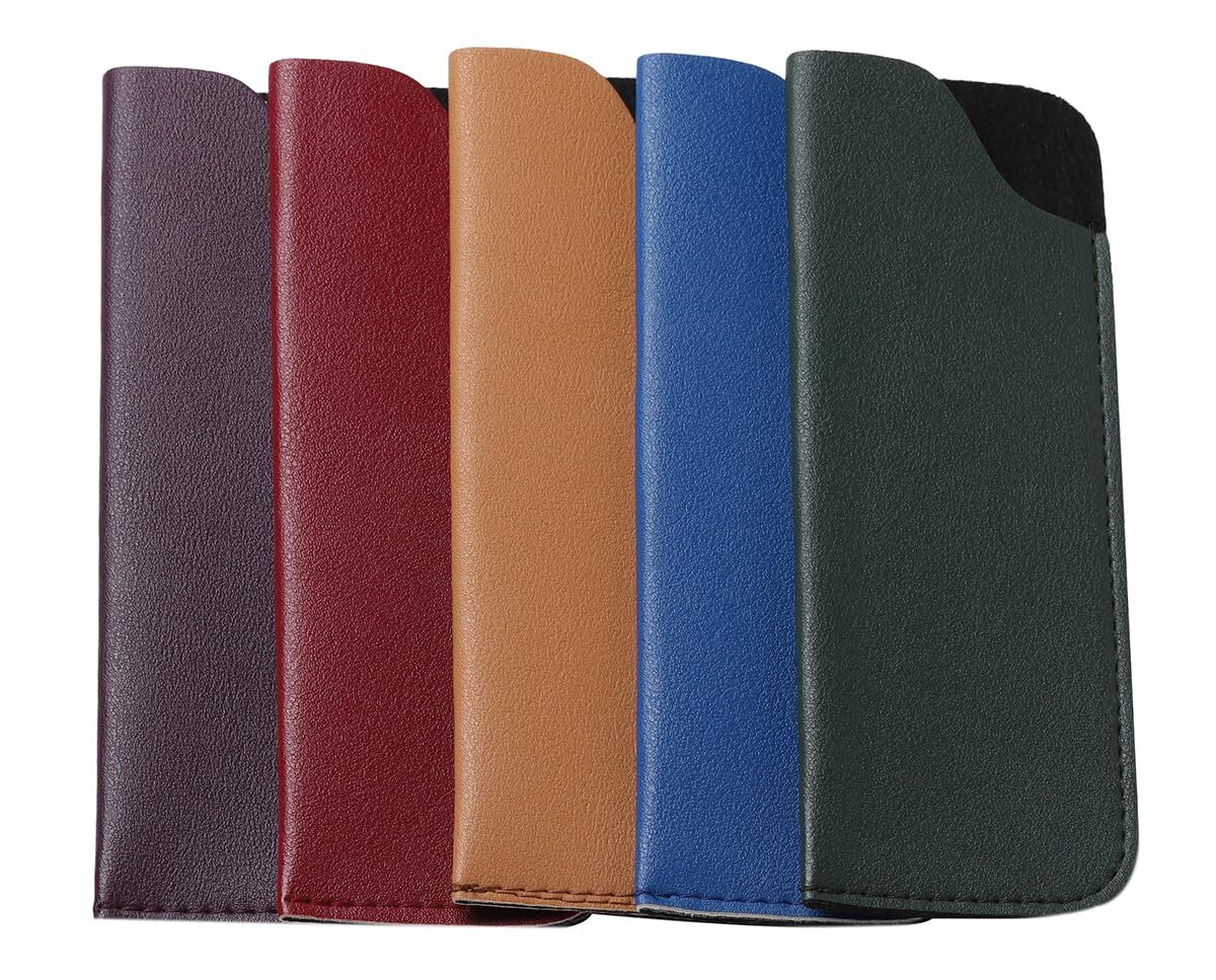 YOGO Glasses Case Soft Pouch - Artifical Leather Pocket Eyeglass Cases for Women