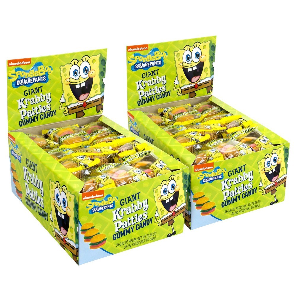 Green Rabbit 60004072 Giant Krabby Patties Gummy Candy - Fruity (72/Carton) New