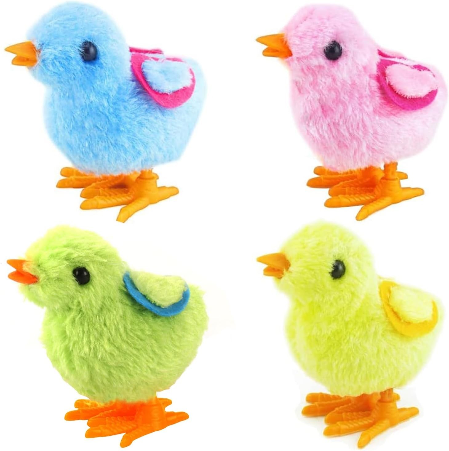 Chick Bunny Wind Up Toys for Kids, 4 PCS Clockwork Novelty Jumping Hopping To...