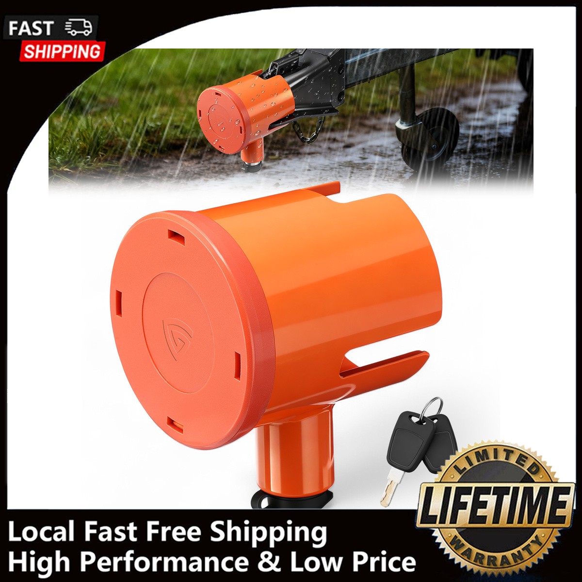 Trailer Coupler Lock Fits 2 & 2-5/16 Inches Couplers Heavy Duty Tow Hitch lock