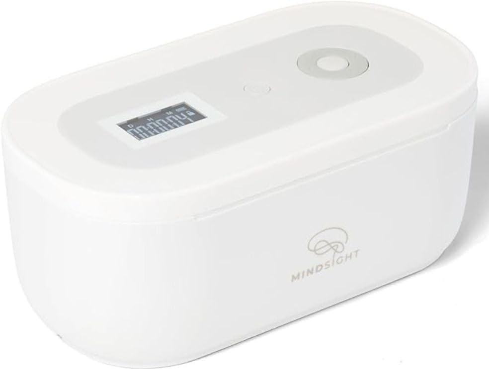 Mindsight Timed Lock Box | Unplug from Phones, Video Standard, Cloud White