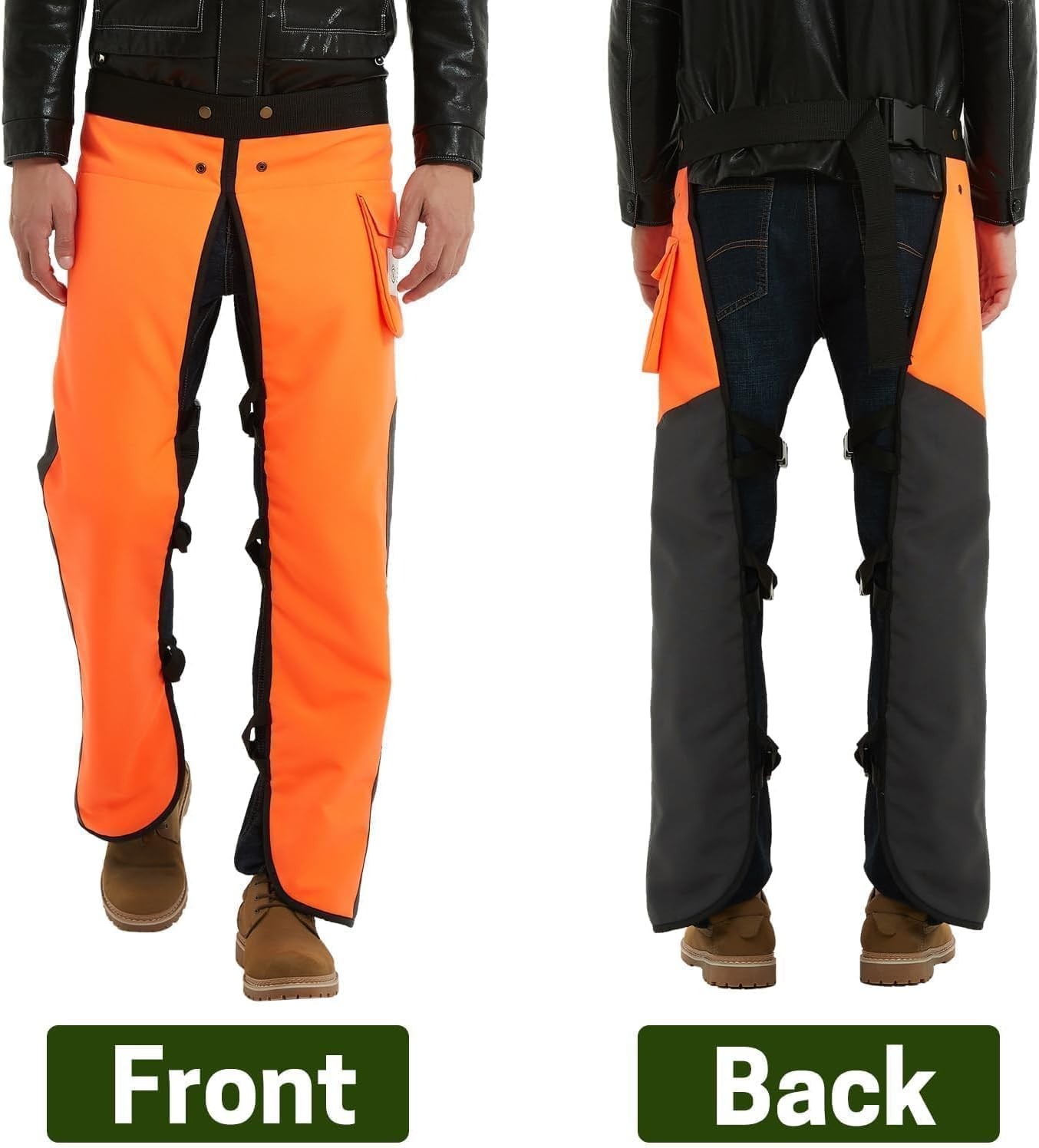 Chainsaw Chaps Apron 8 Layer Wrap Adjustable Protective Chain Saw Pants ZELARMAN