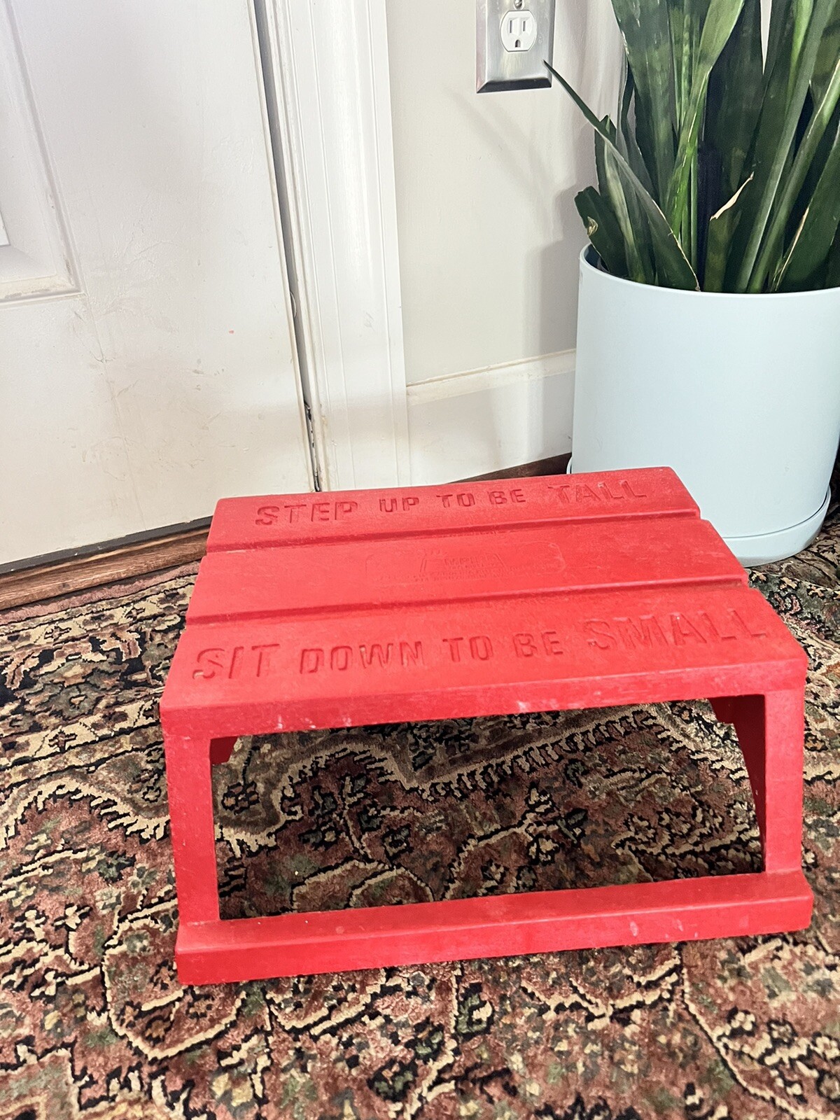 Empire Step Stool Red Step Up To Be Tall Sit Down Be Small 1979 Toys R Us RARE