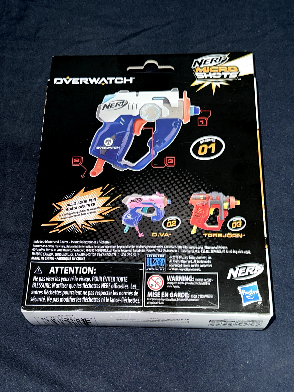 OVERWATCH NERF MICRO SHOTS TRACER 2018 HASBRO