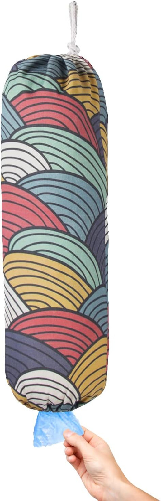 Plastic Bag Holder, Wall Mount Grocery Bag Organizer and Dispenser for Home and