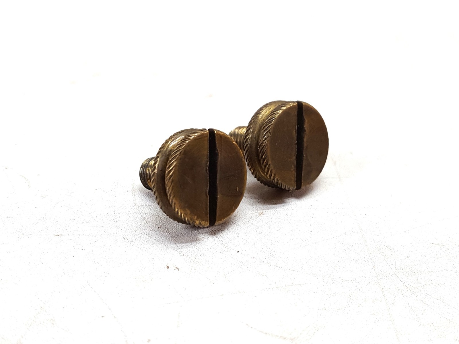 5223 Stanley No. 45; Pair of Large Head, Brass, Slotted Screws