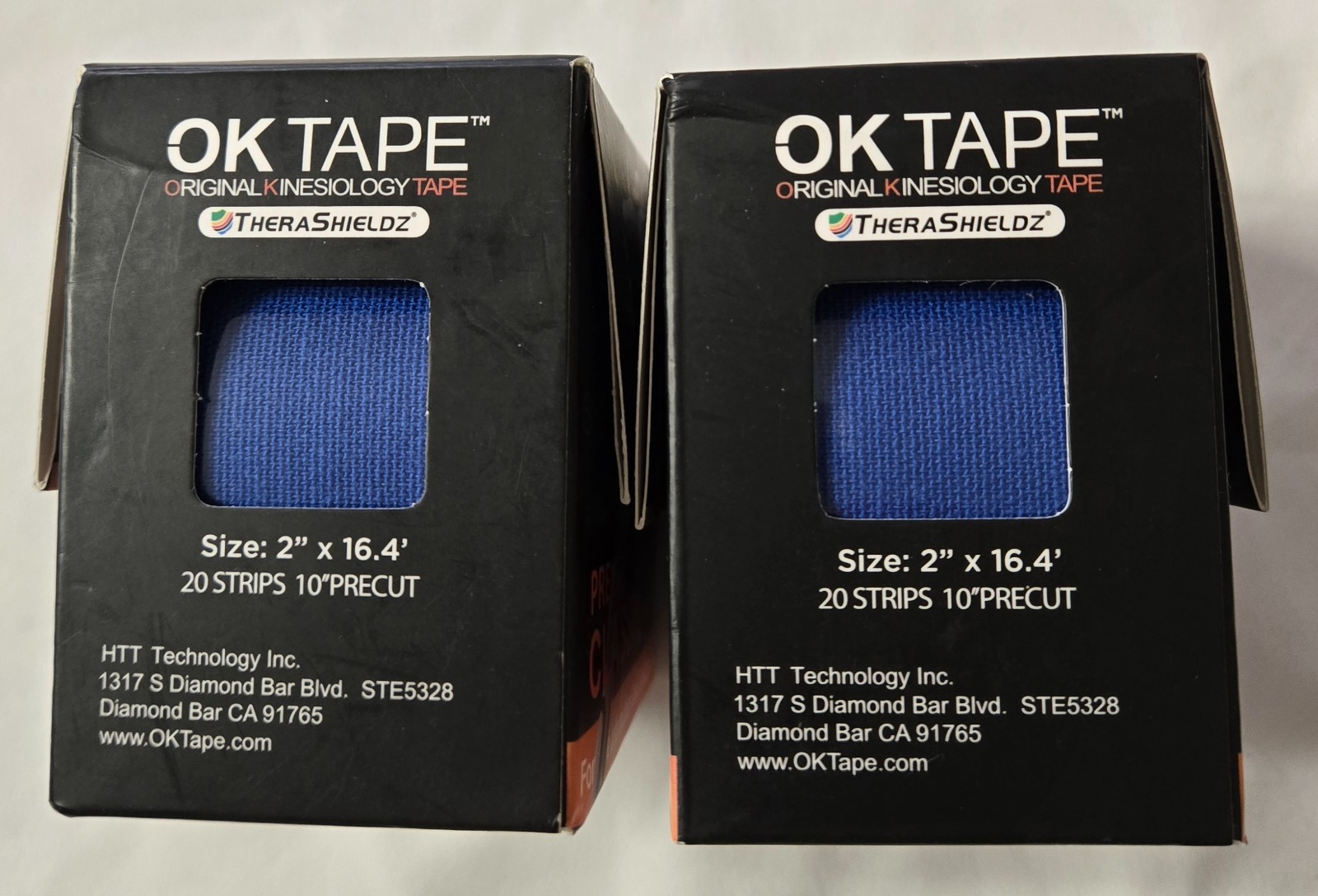 OK (Original Kinesiology) Precut Classic Tape, 2in x 16.4 ft - 2 Rolls Blue