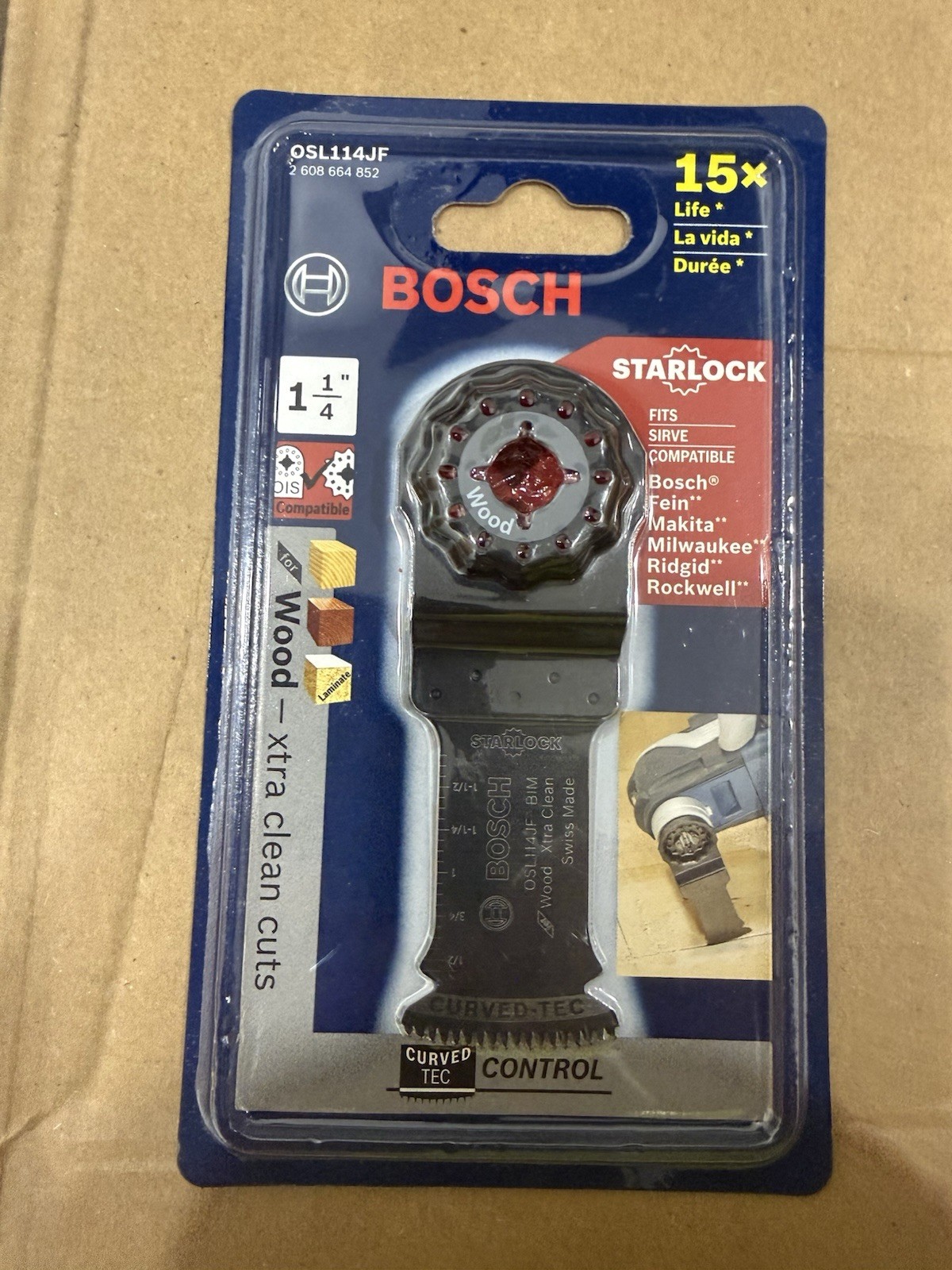 10 pcs  Bosch Starlock  Bi-Metal Cutting Blade 1-1/4 in for Wood Laminate