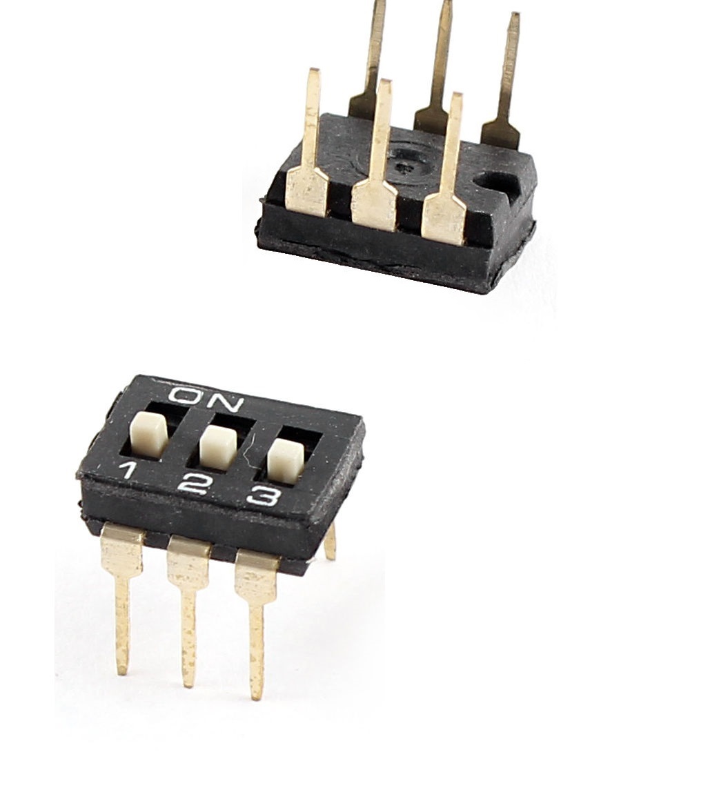 5 Pcs NEW 2.54mm Pitch 3 Position Slide Type DIP Switches NEW
