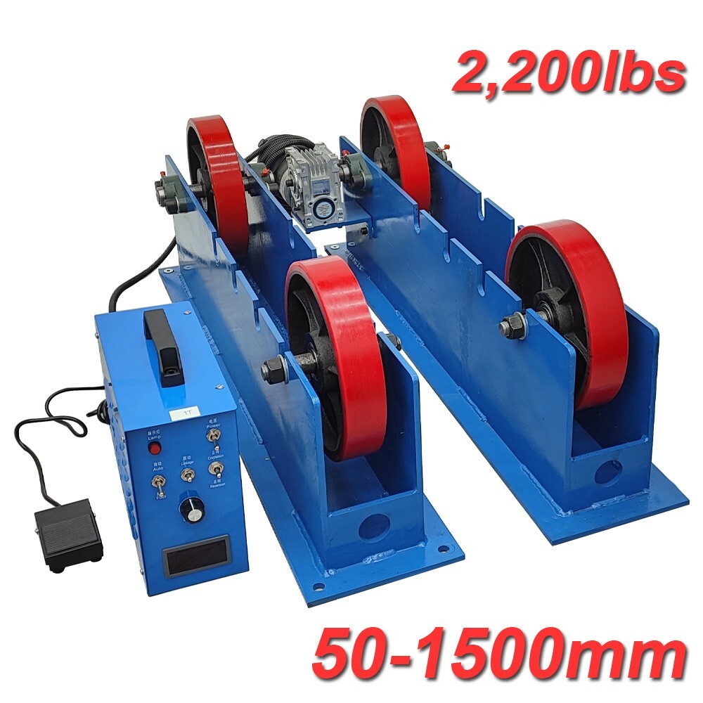 1Ton/ 2200lbs Welding Tank Turning Rolls Welding Positioner 2  Wheels Adjustable