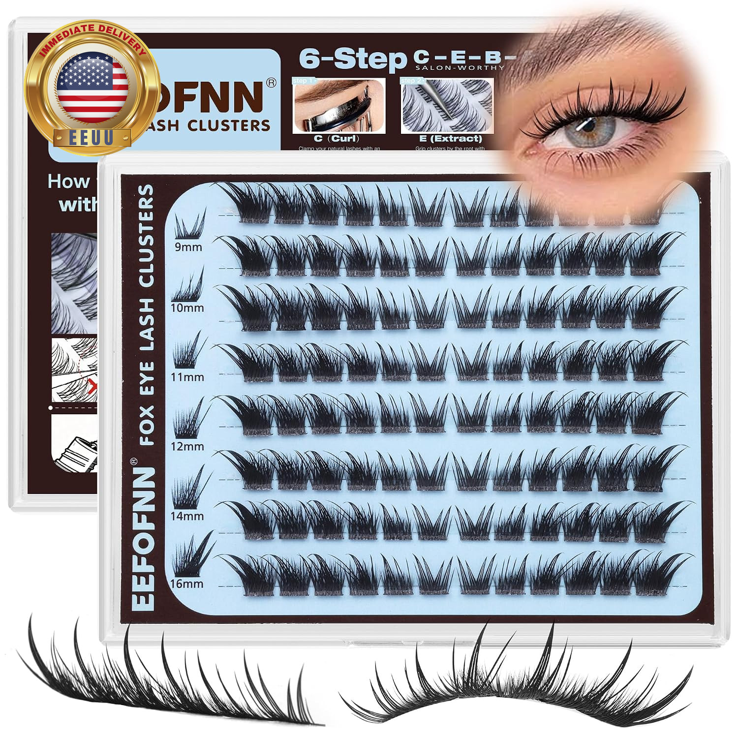 Fox Eye Lash Clusters Manga Eyelash Clusters Wispy Cluster Eyelash Extensions Sp