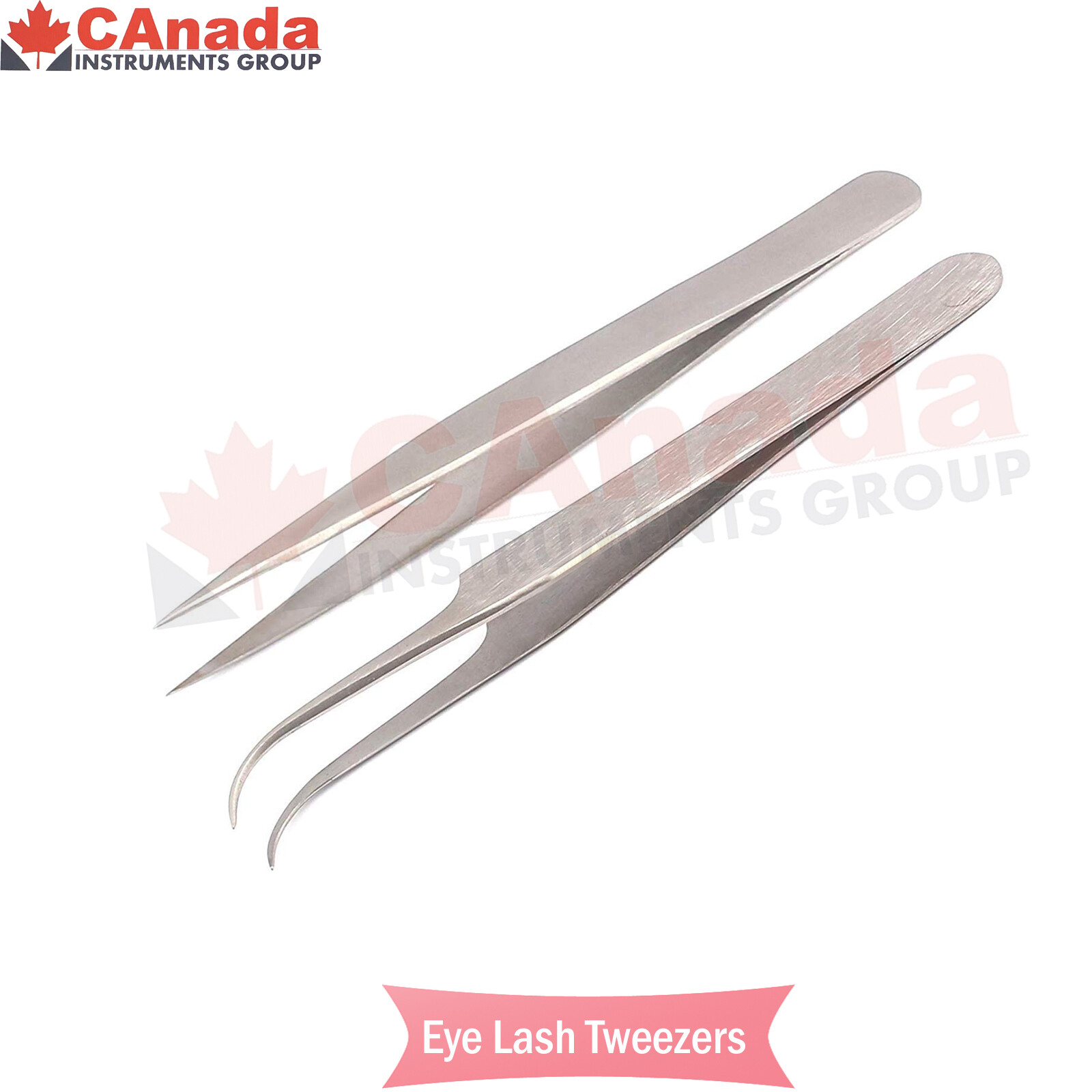 Tweezers Straight Curved For Classic & Russian Volume 3D 6D Lash Extension