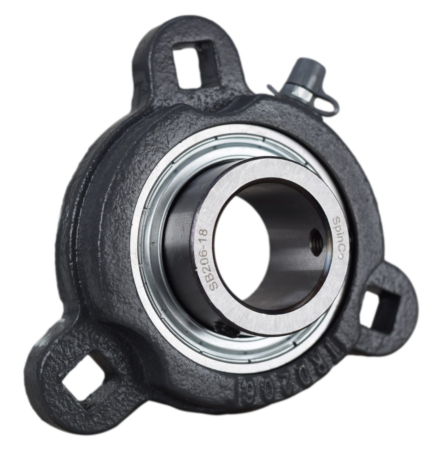 1-1/8" Three Bolt Flange Bearing SBTRD206-18G, FHSF3X206-18G, VF3S-118 SpinCo