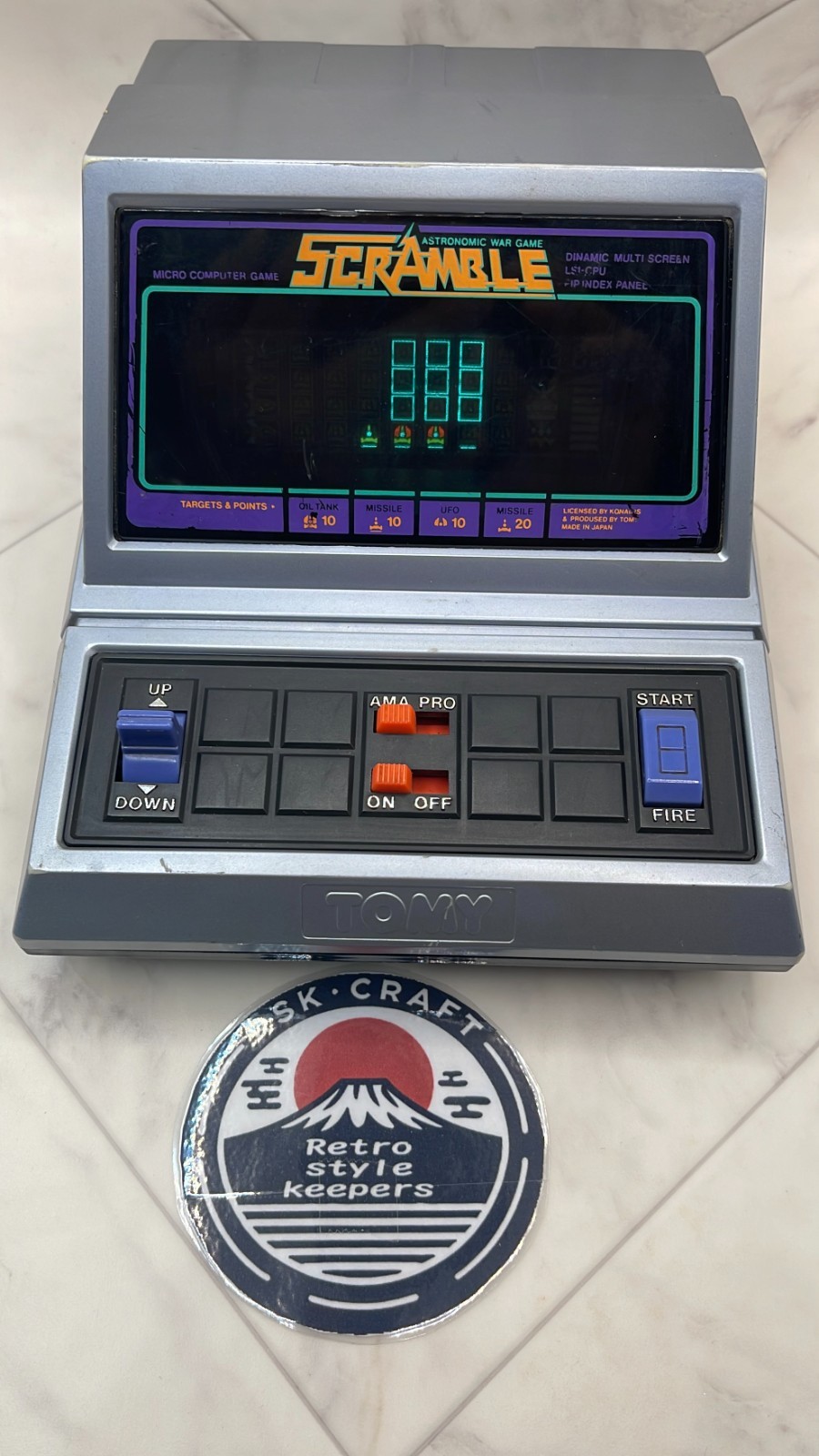 Tomy Scramble LCD Handheld Electronic Game Vintage Tested Working Japan