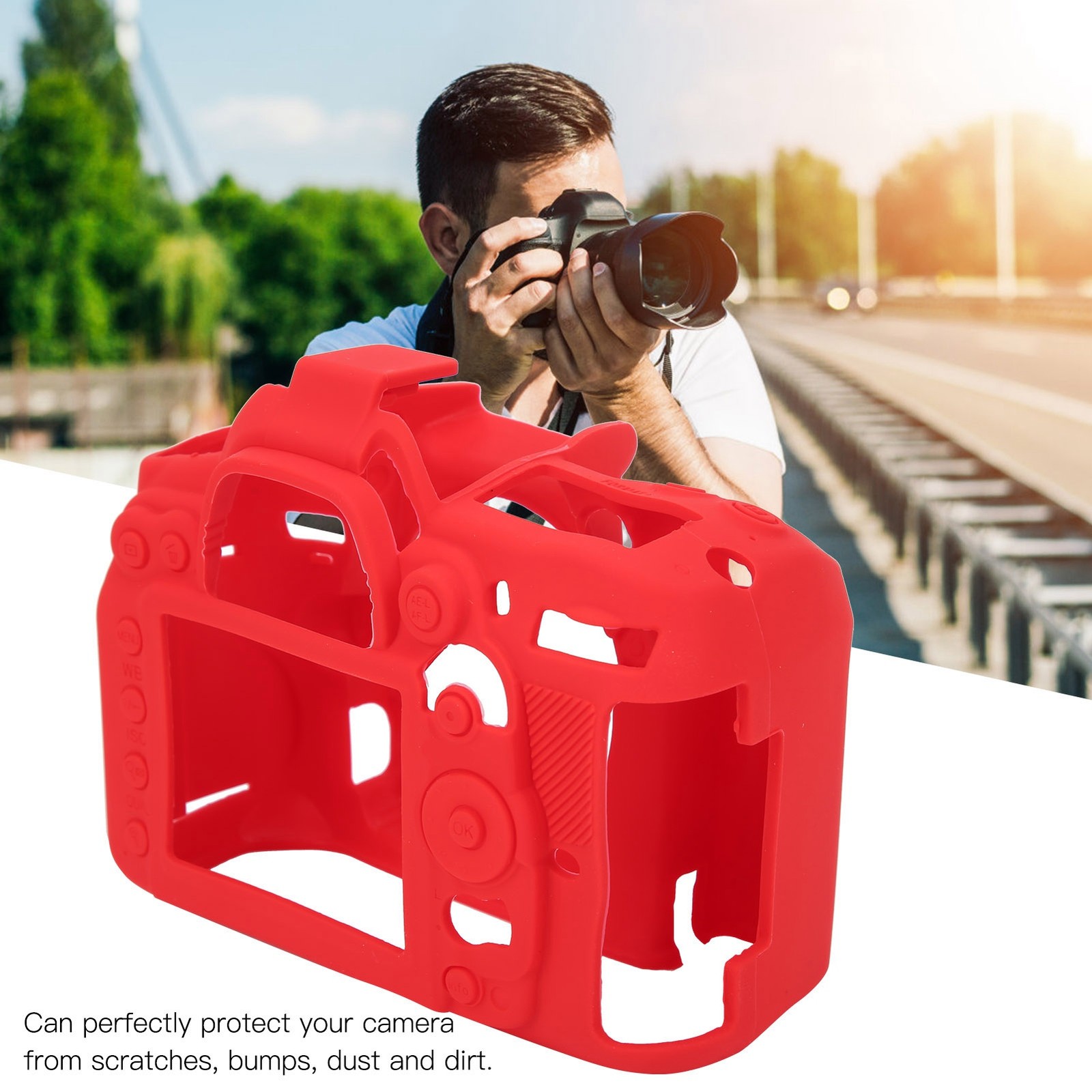 Camera Protective Shell Silicone Case Cover Fit For D7000 Camera