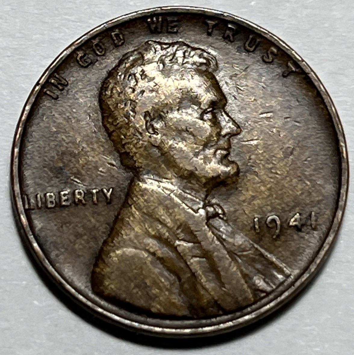 1941 Lincoln Wheat Cent Woody Improper Alloy Error