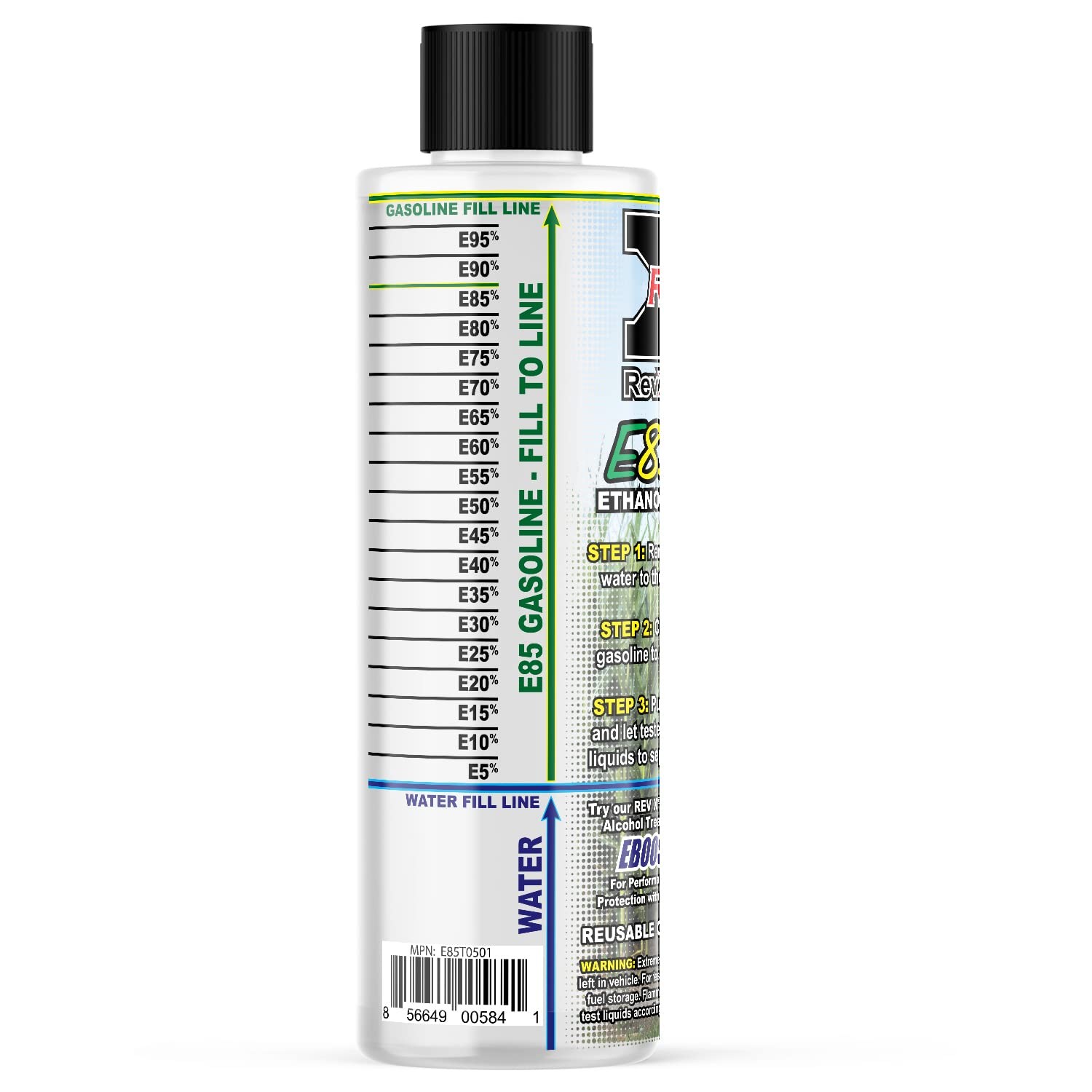 REV-X E85 Testing Kit - Corn Field Edition - Reusable Ethanol Gasoline Test...