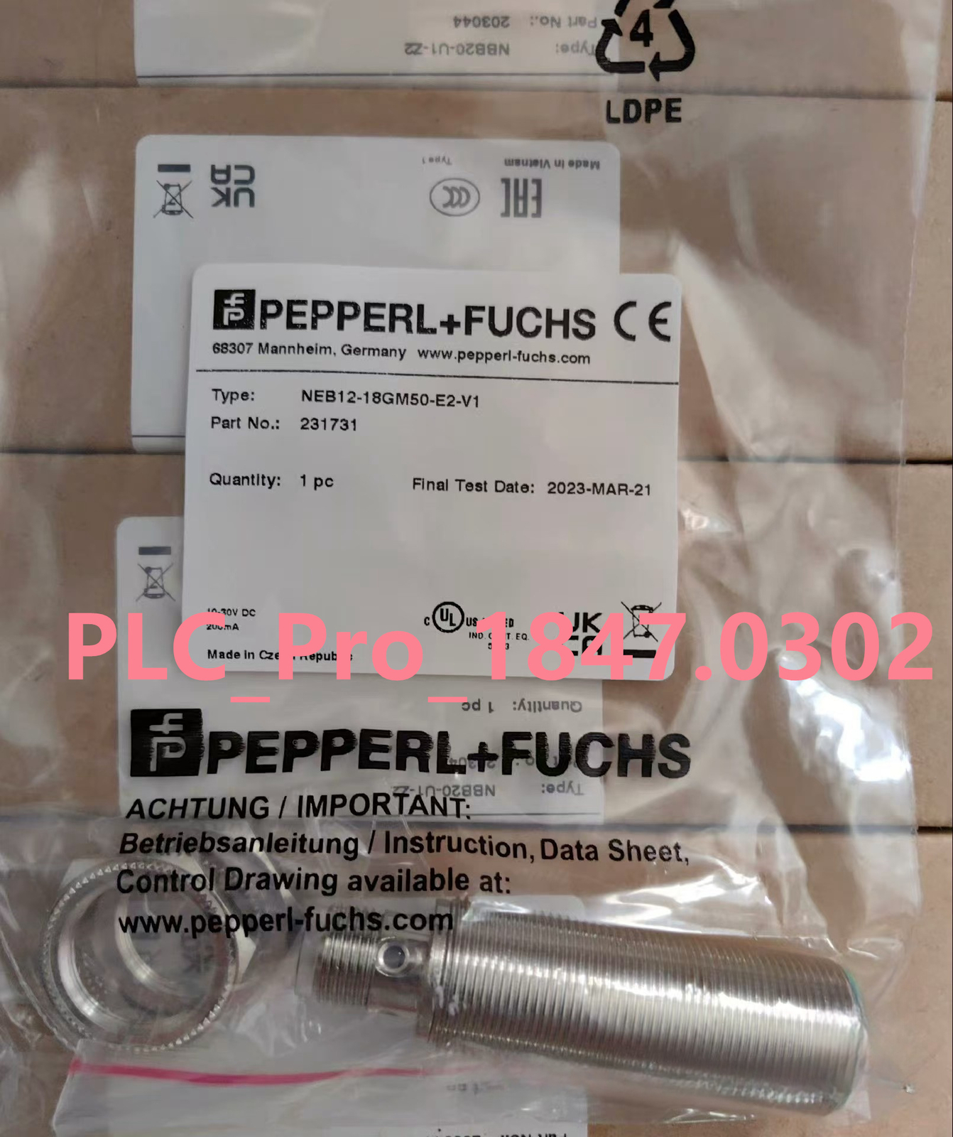 1PCS NEW FOR Pepperl+Fuchs NEB12-18GM50-E2-V1 Sensor Fast delivery