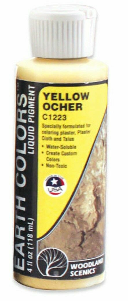 Woodland Scenics ~ New 2024 ~ Yellow Ocher Earth Color Liquid Pigment ~ C1223