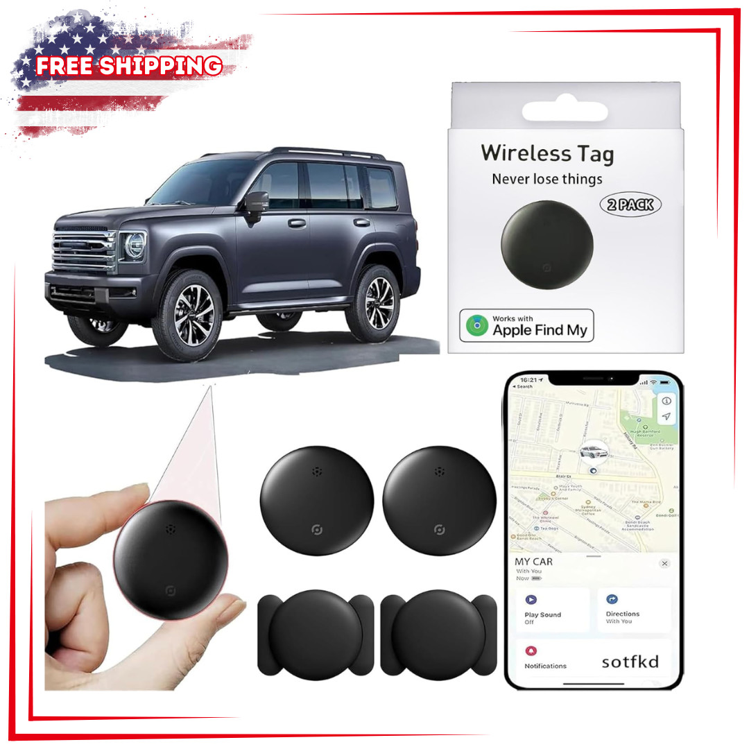 2 Pack GPS Tracker For Vehicles Mini Hidden Magnetic Car Tracking No Monthly Fee