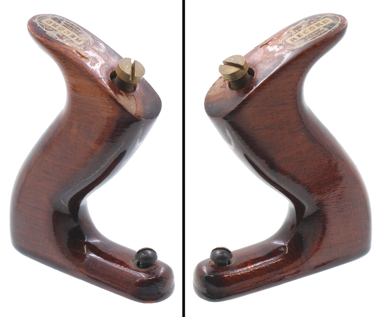 Orig. Handle for Record 08 or 08 C - Unused w/ Screws, Decal - mjdtoolparts
