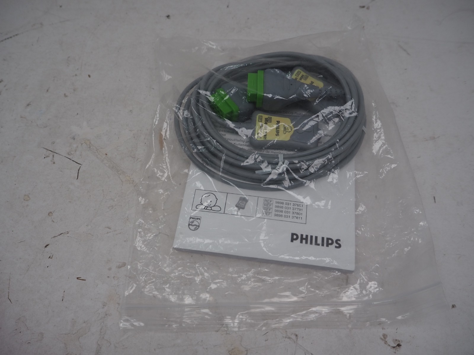 Philips DECG Reusable Legplate Adapter Cable 989803137801 Free Shipping NEW
