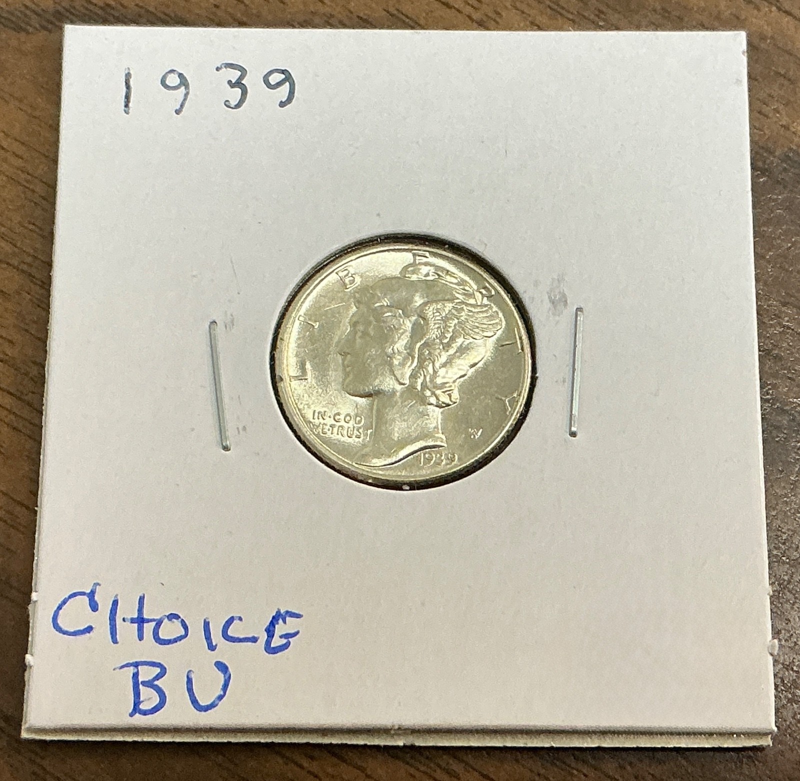 1939 Mercury Silver Dime 10c -  CHOICE BU.