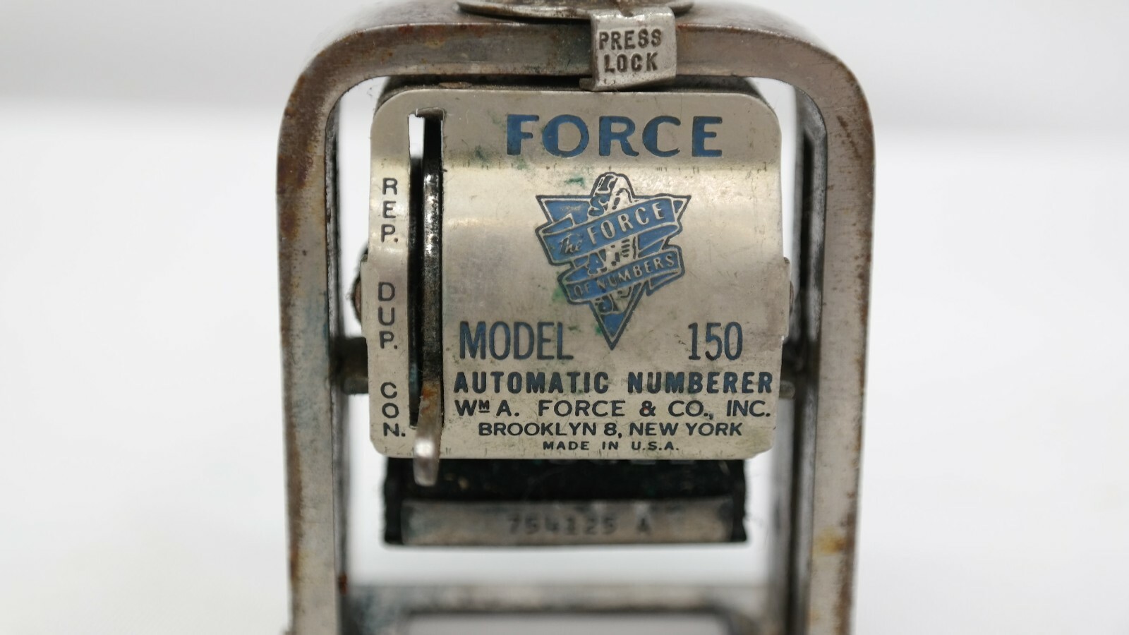 Vintage Force Model 150 Automatic Numberer Stamp