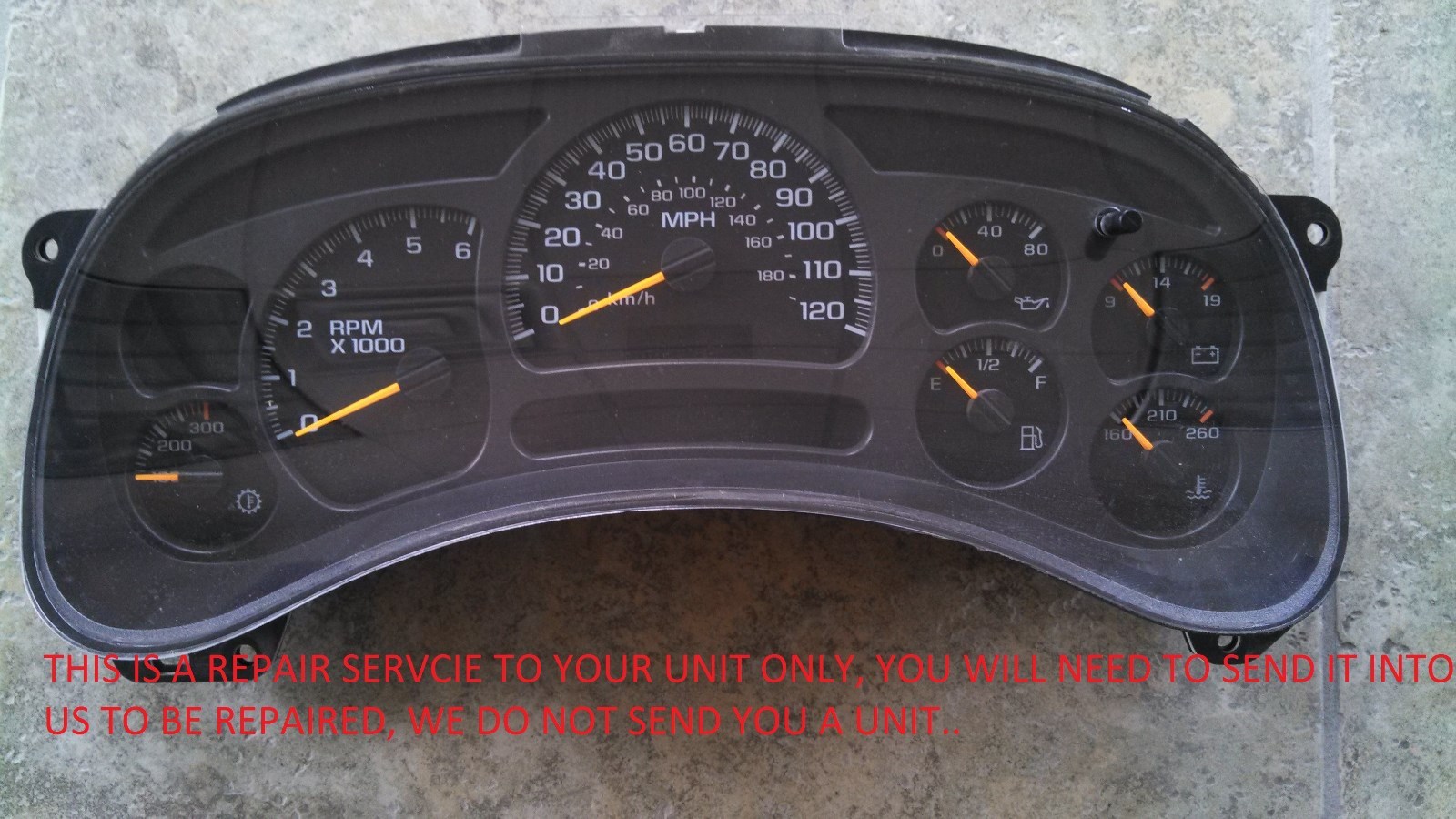 03 04 05 06 Silverado Sierra Speedometer Instrument Gauge Cluster Repair Service