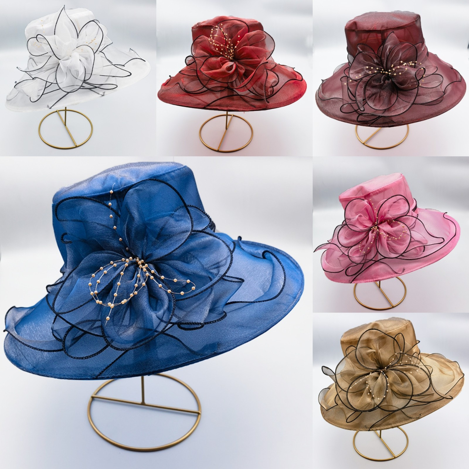 Women's Hat for Kentucky Derby Church Wedding Tea Party Outdoor Free Shipping