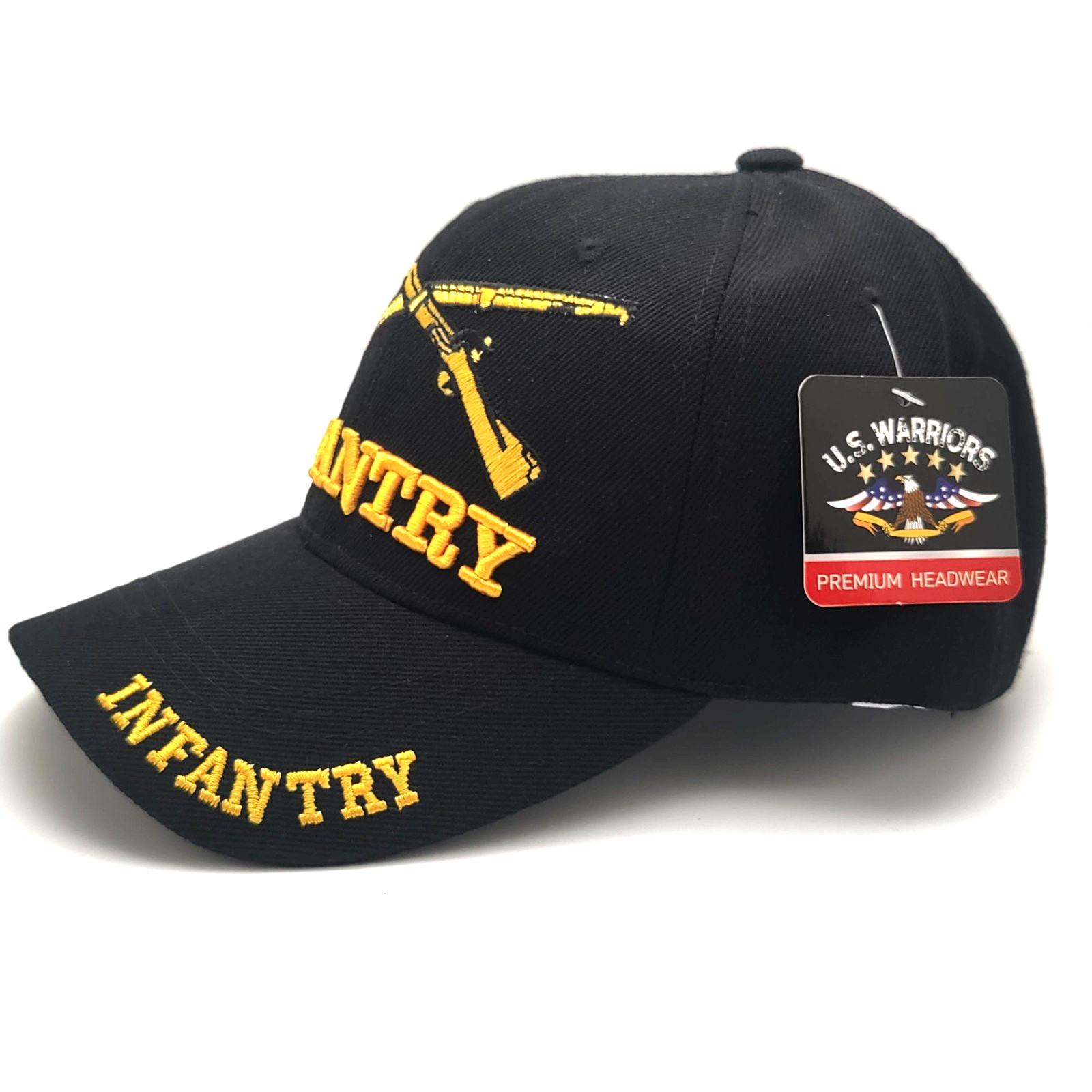 U.S. Army Infantry Embroidered Black Baseball Cap Adjustable New