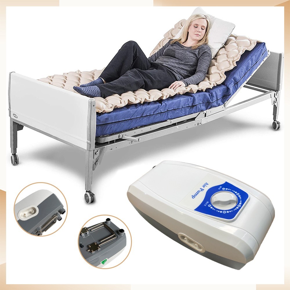 Hospital Bed Alternating Air Pressure Mattress Pad Quiet Pump Relieve Bedsore