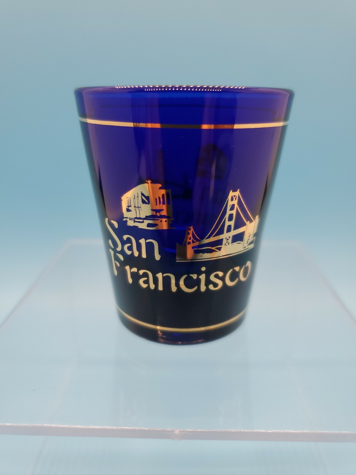 San Francisco Blue Shot Glass