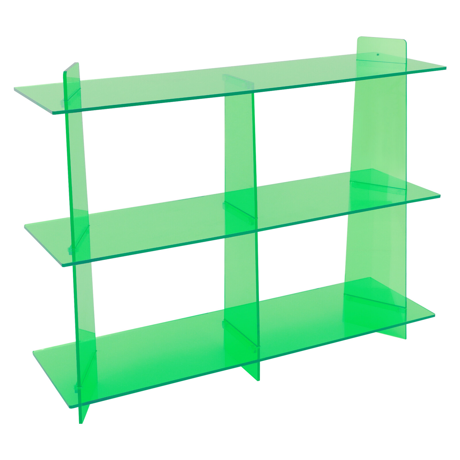 3 Tier Acrylic Bookshelf Bookcase Rack Display Storage Shelves for Small Spaces~