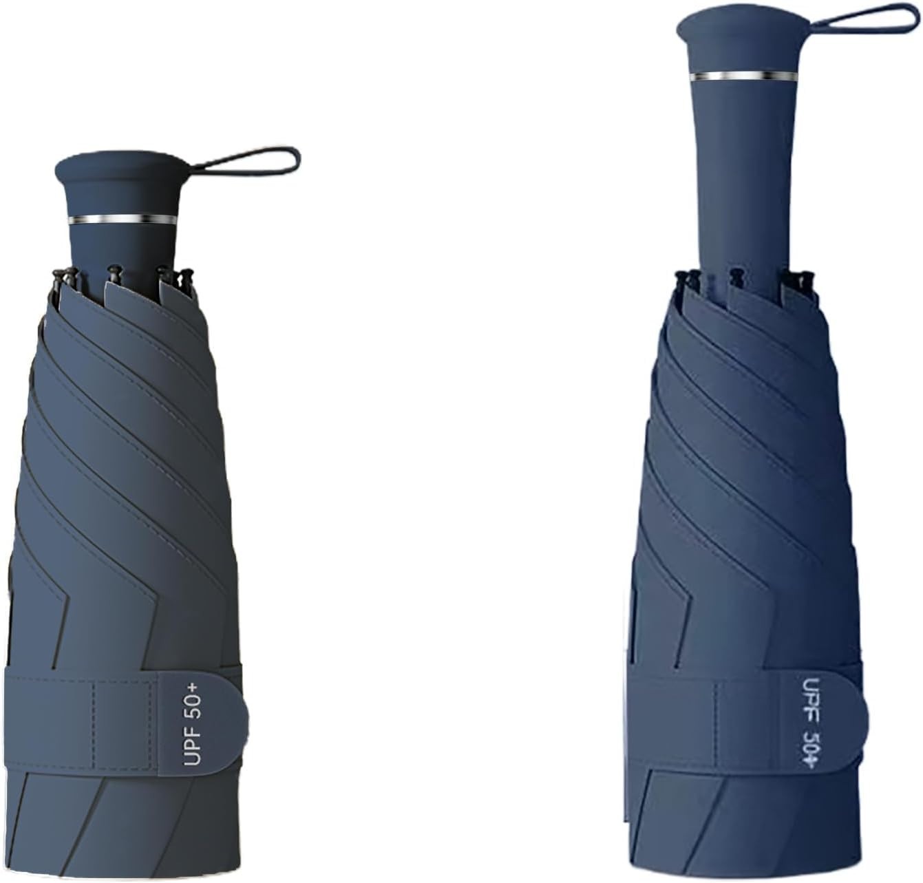 Mini Folding Travel Umbrella with Built-in Hidden Telescoping Handle,Teflon C...