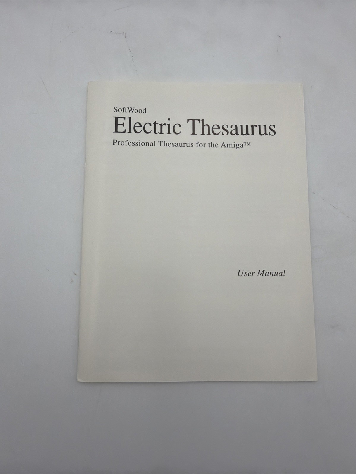 SoftWood Electric Thesaurus v2.0 Commodore Amiga Manual Disk Tested Working