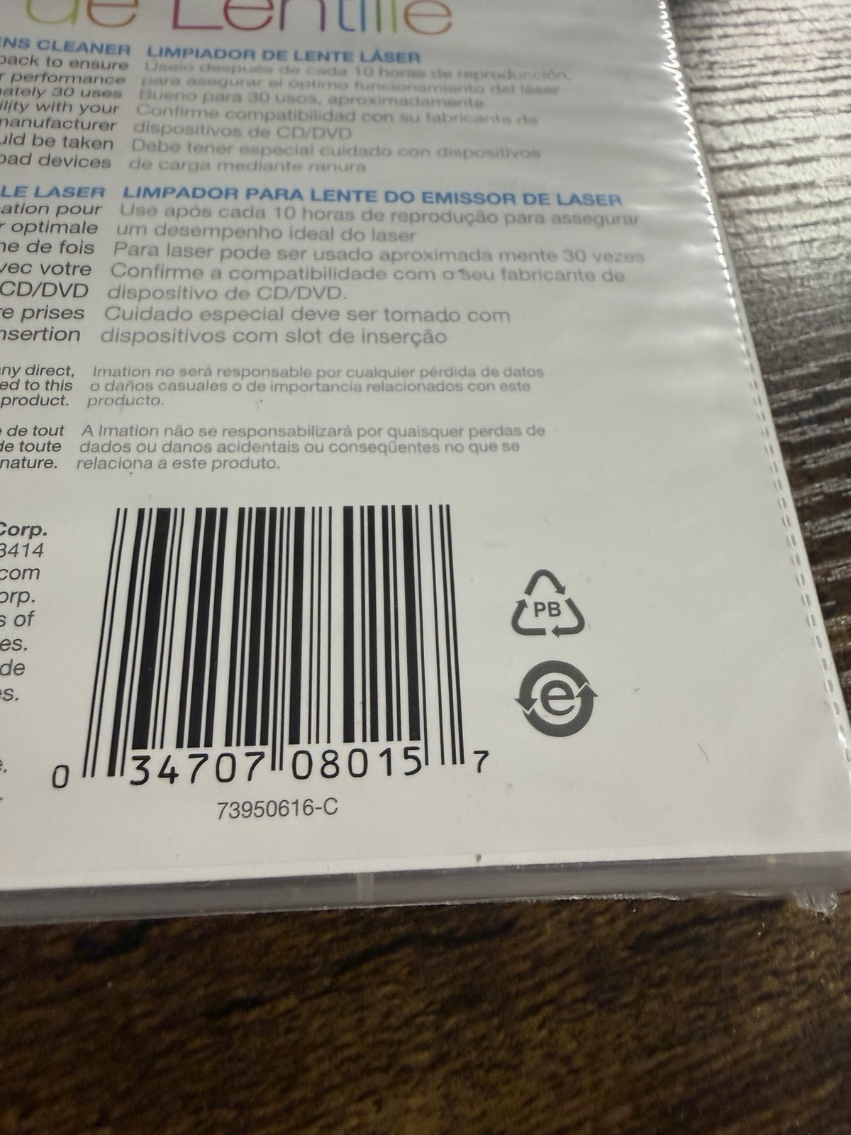 Memorex DVD Lens Cleaner Disc NEW Sealed CD DVD Laser Cleaning Disc