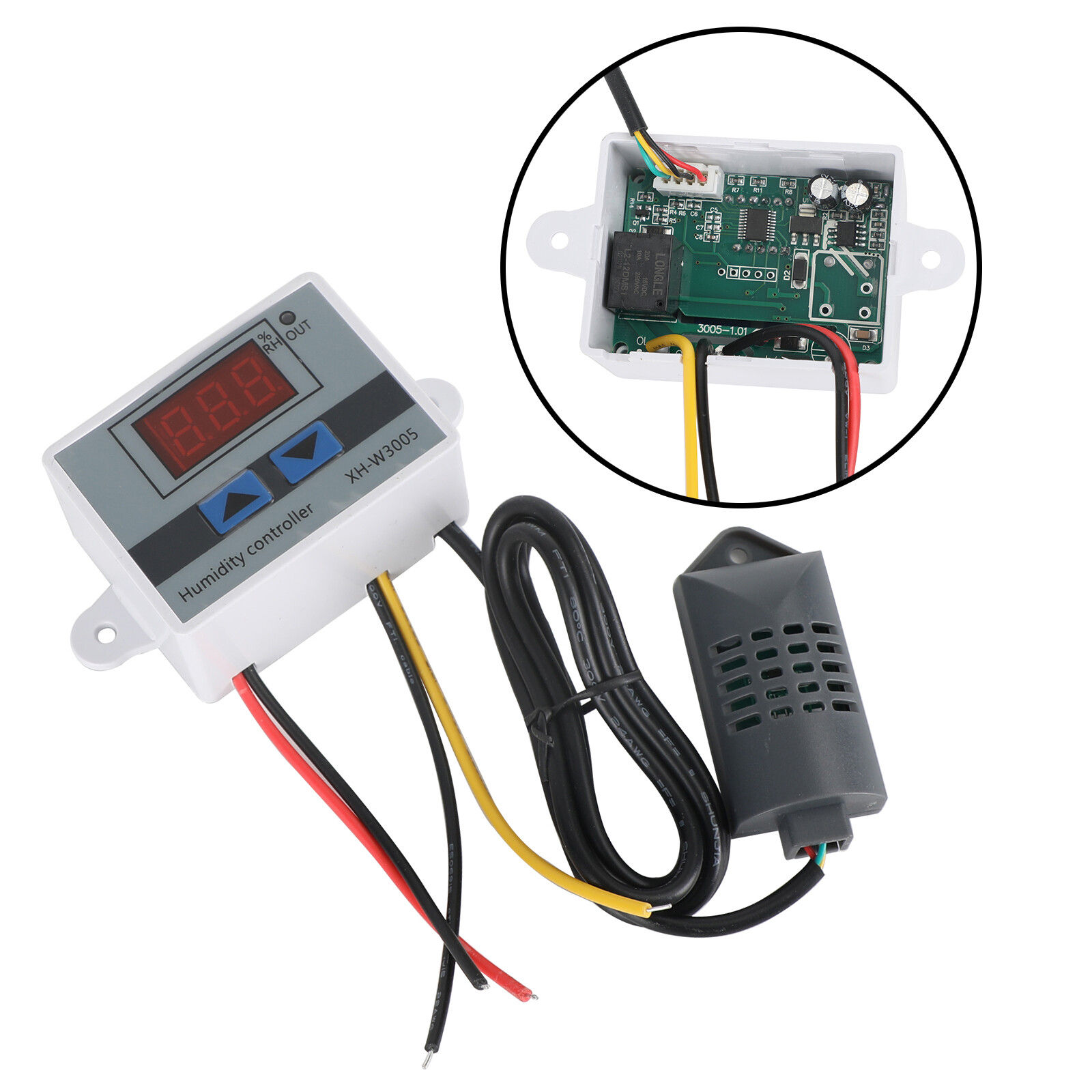 Digital Dc 12V 120W XH-W3005 Led Humidity Controller Hygrometer Switch Sensor US