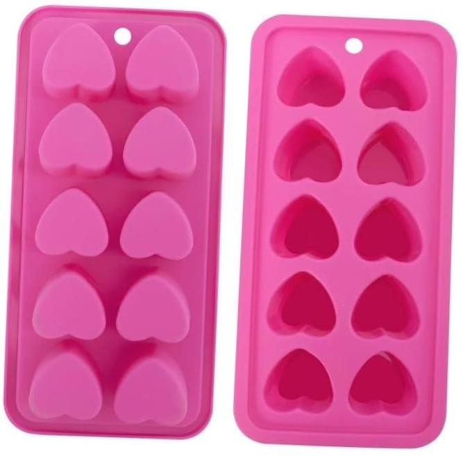 1Pc Pink Tray Heart Ice Cube Tray, BPA Free Shaped Ice Cube Trays for Drinks,
