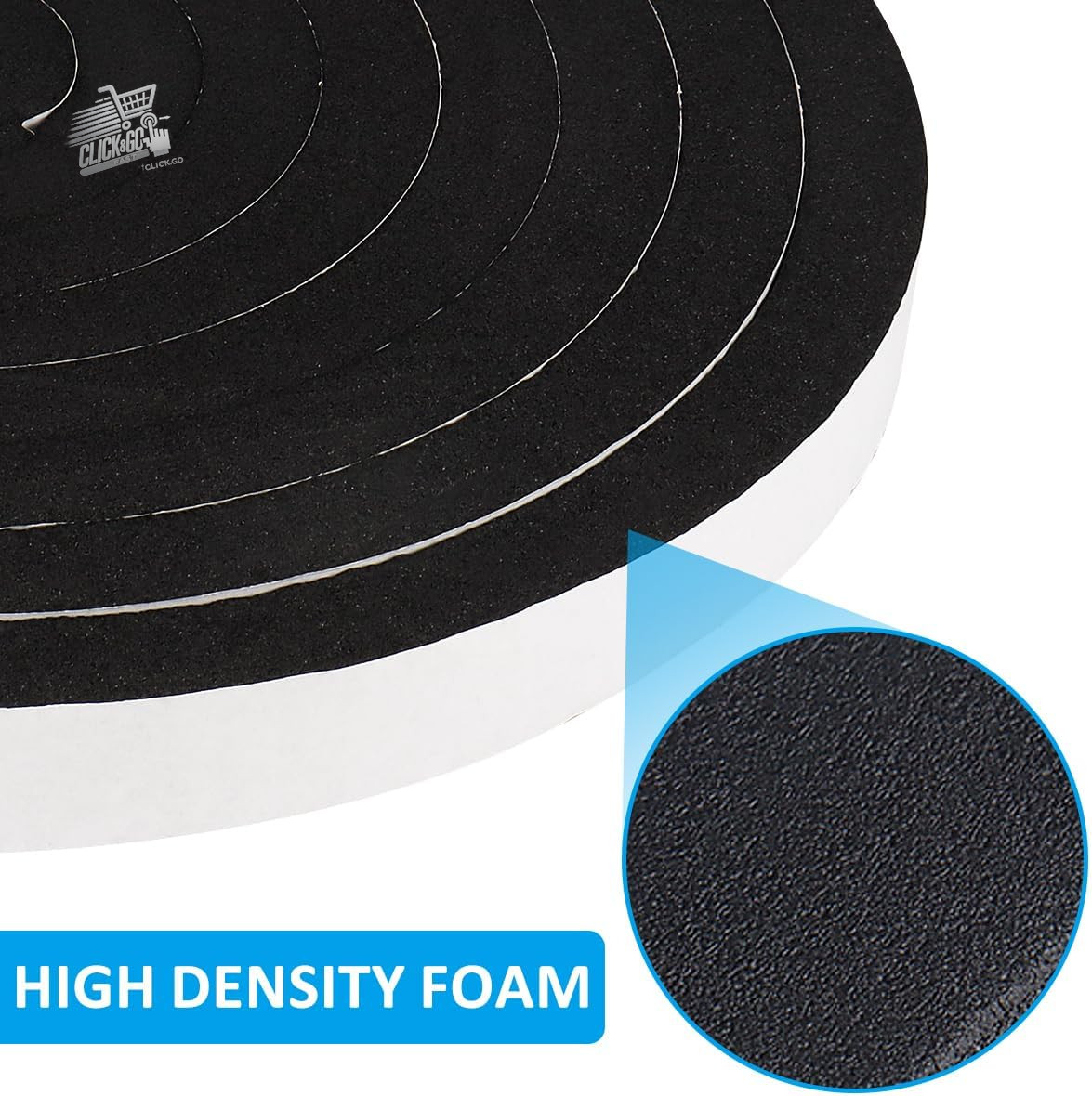 Adhesive foam tape 50x10mm 2m gasket blowers doors windows seal